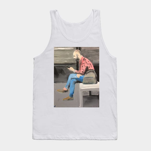 Man Taking A Break In The Sun Tank Top by golan22may